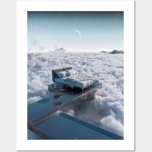 above the clouds Posters and Art